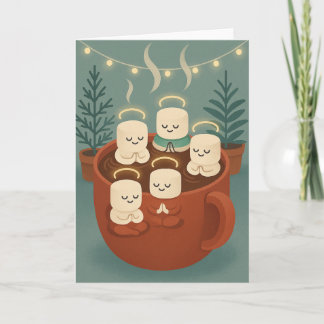 Marshmallow Meditation Holiday Card