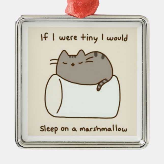 marshmallow metal tree decoration (Front)