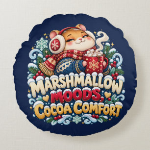 Marshmallow Moods Cocoa Comfort Hamster Round Cushion