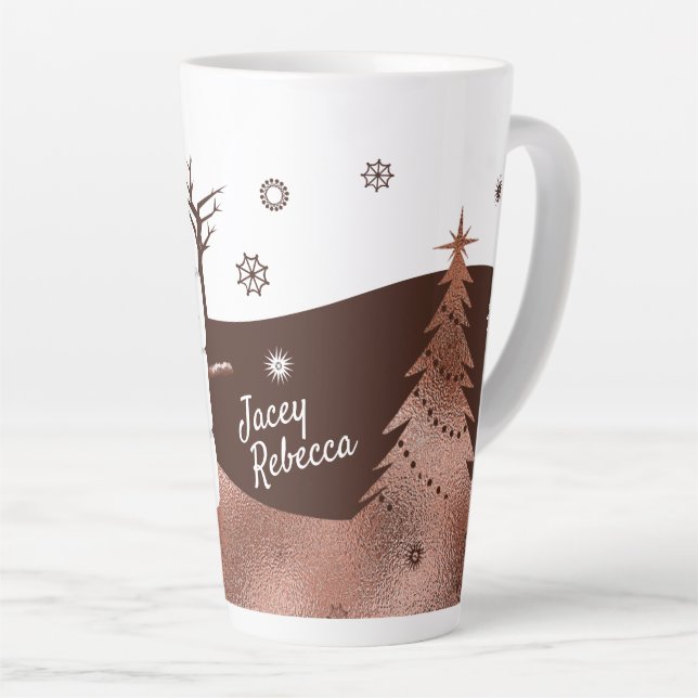 Marshmallow Personalised Christmas Mugs (Right Angle)
