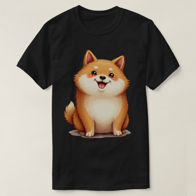 Marshmallow Shiba T-Shirt (Design Front)