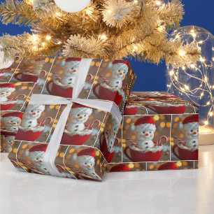 Marshmallow Snowman In Hot Chocolate Wrapping Paper