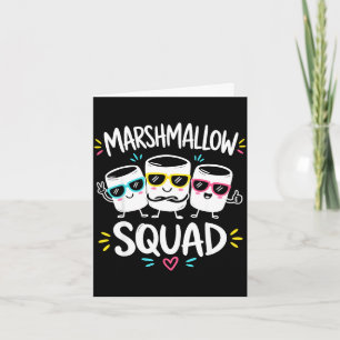 Marshmallow squad family campfire card