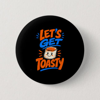 Marshmallow toasted campfire s'mores  6 cm round badge