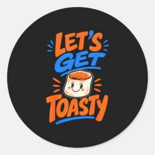 Marshmallow toasted campfire s'mores  classic round sticker