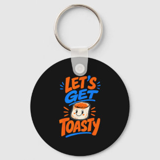 Marshmallow toasted campfire s'mores  key ring