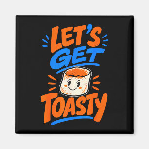 Marshmallow toasted campfire s'mores  magnet