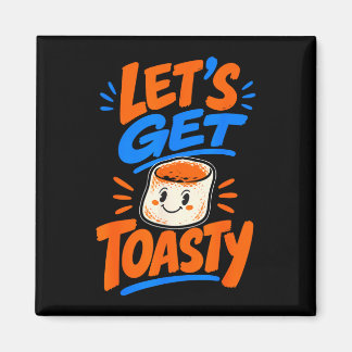 Marshmallow toasted campfire s'mores  magnet
