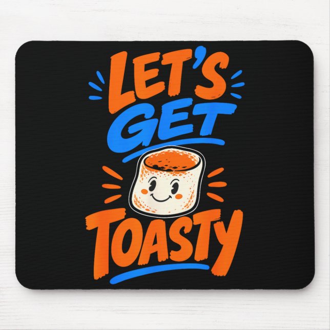 Marshmallow toasted campfire s'mores  mouse mat (Front)