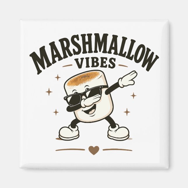 Marshmallow vibes magnet (Front)