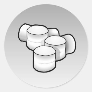 Marshmallows Classic Round Sticker