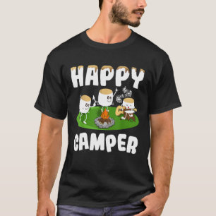 Marshmallows Happy Camper T-shirt RV Life Camping