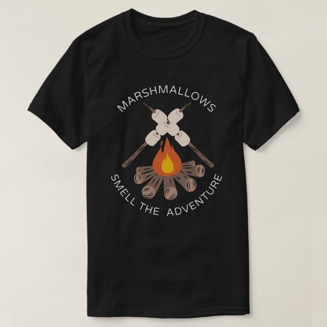 Marshmallows on Campfire T-Shirt (Design Front)