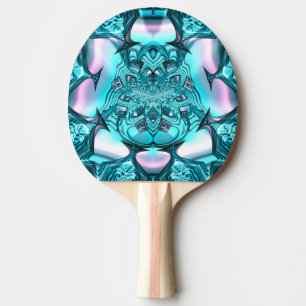 ~MARSHMALLOWS ~ Pink Blue Original Fractal ~ Ping Pong Paddle