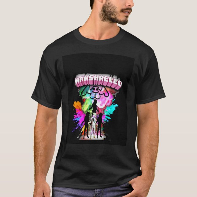 Marshmello Shadow Colours Graphic  T-Shirt (Front)