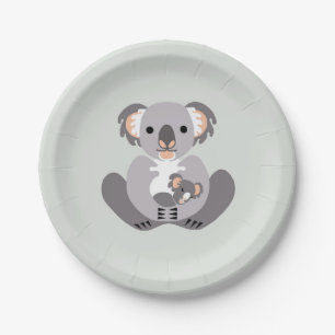 Marsupial - KOALA - Aussie wildlife - Green Party Paper Plate