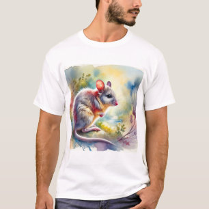 Marsupial Mouse 120924AREF104 - Watercolor T-Shirt