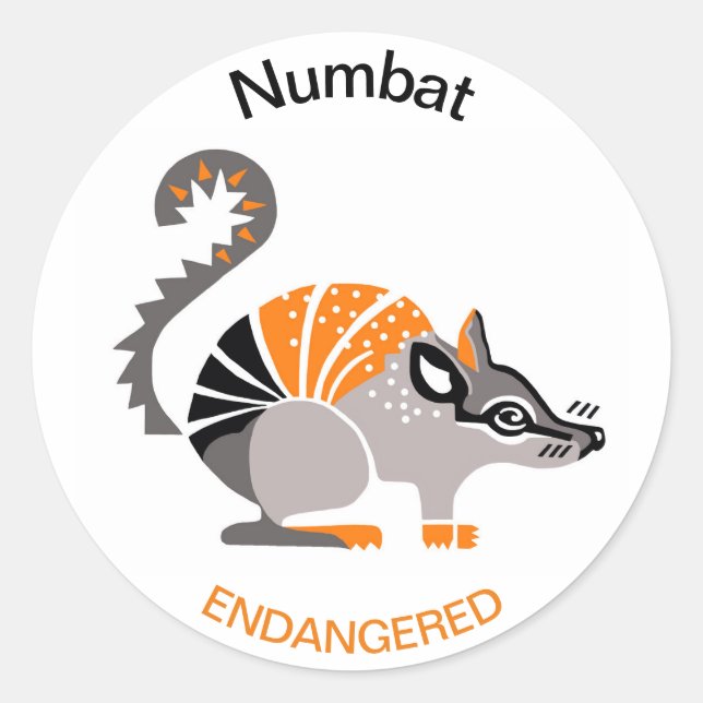 Marsupial -  NUMBAT - Wildlife- Australia Classic Round Sticker (Front)