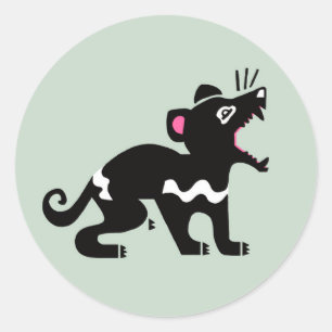 Marsupial -  Tasmanian DEVIL - Endangered animal  Classic Round Sticker