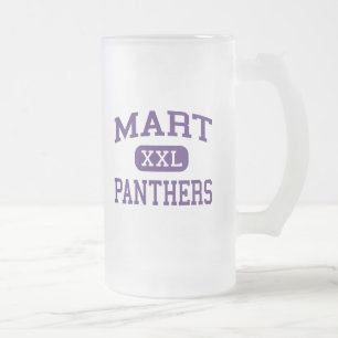 Mart - Panthers - Mart High School - Mart Texas Frosted Glass Beer Mug