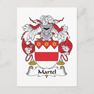 Martel Family Crest Postcard