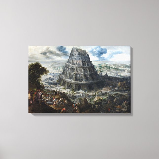 Marten van Valckenborch The Tower of Babel Canvas Print (Front)