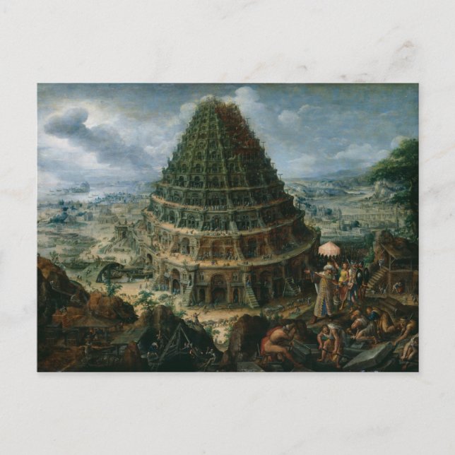 Marten van Valckenborch - The Tower of Babel Postcard (Front)