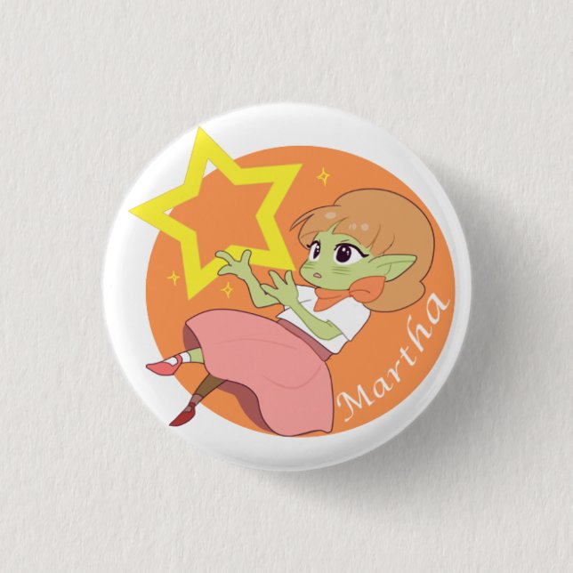 Martha 3 Cm Round Badge (Front)