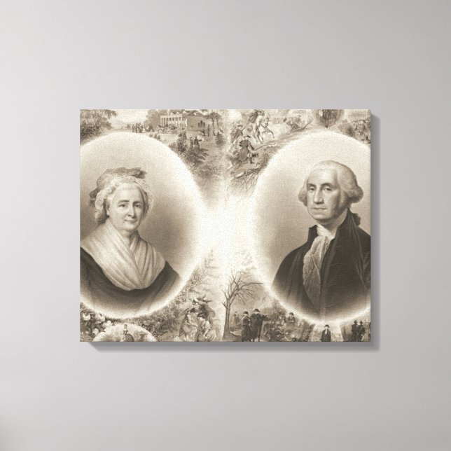 Martha and George Washington 1876 Canvas Print (Front)
