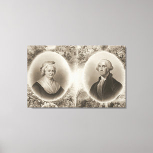 Martha and George Washington 1876 Canvas Print