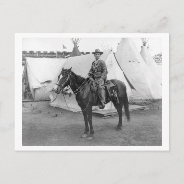 Martha Canary "Calamity Jane" on Horseback Postcard (Front)