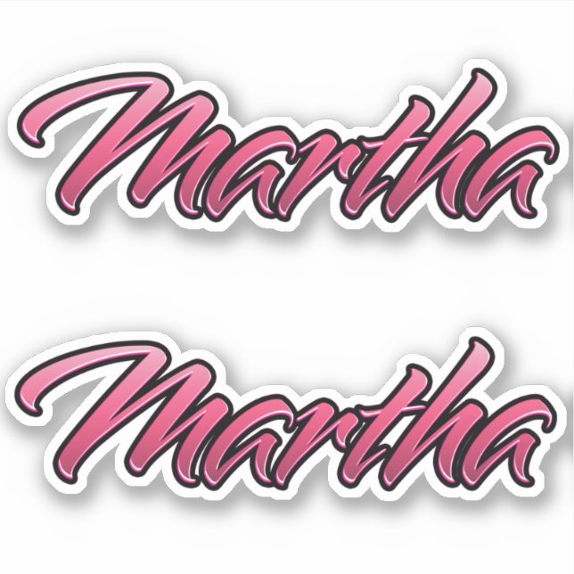 Martha faded pink stickers sticker sticker set (Front)