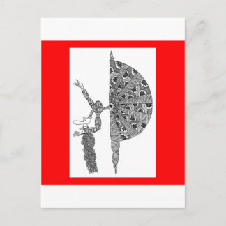 martha graham dancing postcard