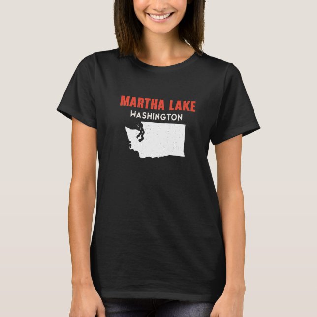 Martha Lake Washington USA State America Travel Wa T-Shirt (Front)