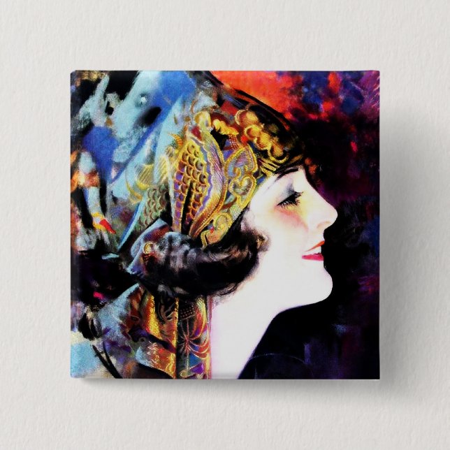 Martha Mansfield 15 Cm Square Badge (Front)
