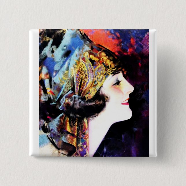 Martha Mansfield 15 Cm Square Badge (Front)