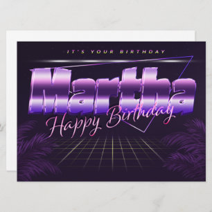 Martha Name First name pura retro card Birthday