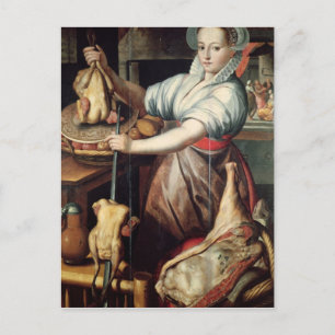 Martha Preparing Dinner for Jesus Postcard