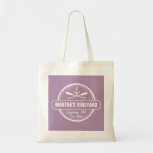 Martha’s Vineyard MA custom town nautical anchor Tote Bag