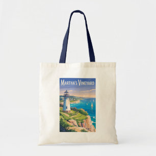 Martha’s Vineyard Massachusetts Lighthouse Travel Tote Bag