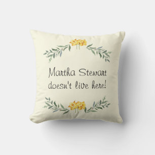 Martha saying throw pillow