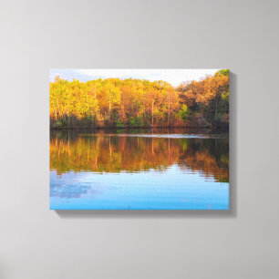 marthaler park pond and woodlands canvas print