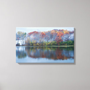 Marthaler Park Snowy Autumn Morning Canvas Print