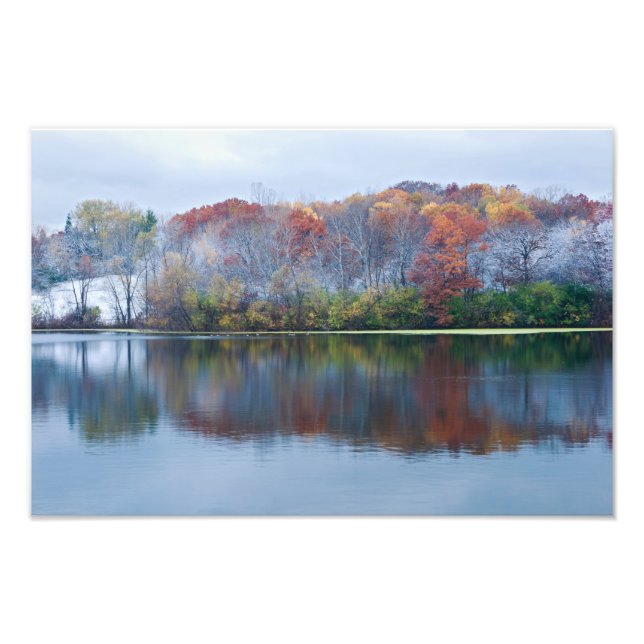 Marthaler Park Snowy Autumn Morning Photo Print (Front)