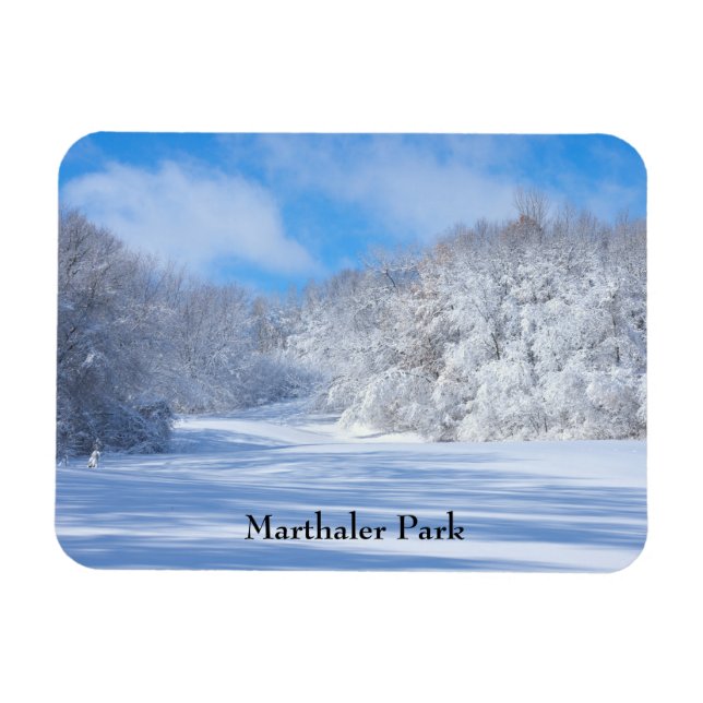 Marthaler Park Snowy Hills Magnet (Horizontal)
