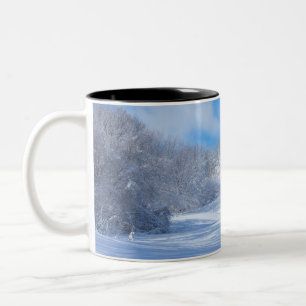 Marthaler Park Snowy Hills Two-Tone Coffee Mug