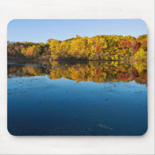 marthaler park woodlands and reflections of autumn mouse mat
