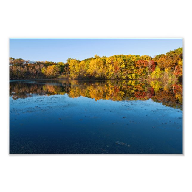 marthaler park woodlands and reflections of autumn photo print (Front)