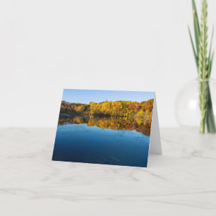 marthaler park woodlands and reflections of autumn thank you card