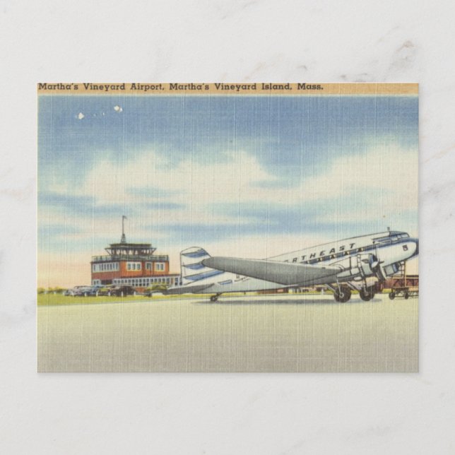 Marthas Vineyard Airport Postcard (Front)